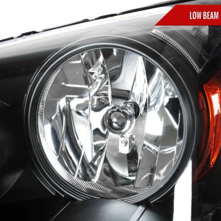 Spec'D Tuning Products - Spec-D 2005-2007 Honda Odyssey Factory Style Crystal Headlights w/ 9006 Bulbs (Matte Black Housing/Clear Lens)