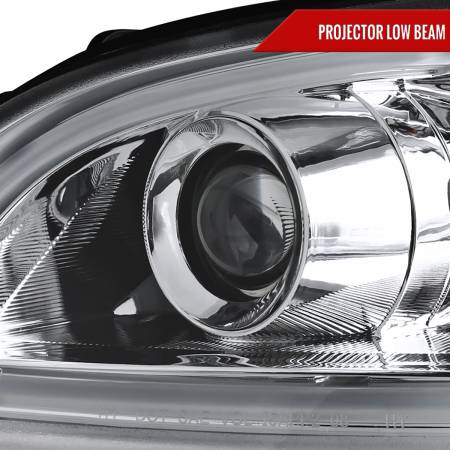 Spec'D Tuning Products - Spec-D 2010-2011 Kia Soul Projector Headlights w/ LED Light Bar & LED Turn Signal Lights (Chrome Housing/Clear Lens)