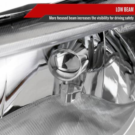 Spec'D Tuning Products - Spec-D 2006-2011 Honda Civic Sedan Factory Style Headlights (Chrome Housing/Clear Lens)