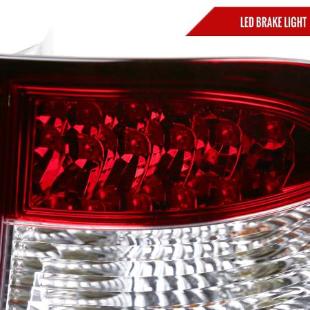 Spec'D Tuning Products - Spec-D 1998-2005 Mercedes Benz W163 M Class LED Tail Lights (Chrome Housing/Red Clear Lens)