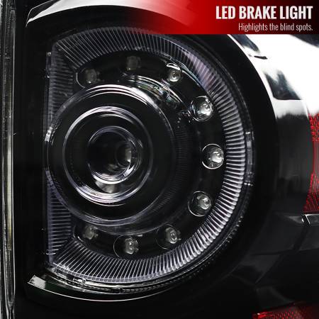 Spec'D Tuning Products - Spec-D 2005-2015 Toyota Tacoma LED Tail Lights (Matte Black Housing/Clear Lens)