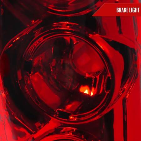 Spec'D Tuning Products - Spec-D 1999-2002 Chevrolet Silverado/ 1999-2006 GMC Sierra Tail Lights - APC (Chrome Housing/Red Lens)