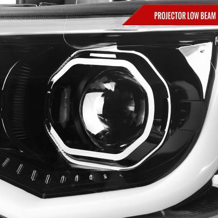 Spec'D Tuning Products - Spec-D 2015-2021 Chevrolet Colorado LED Bar Projector Headlights (Glossy Black Housing/Clear Lens)