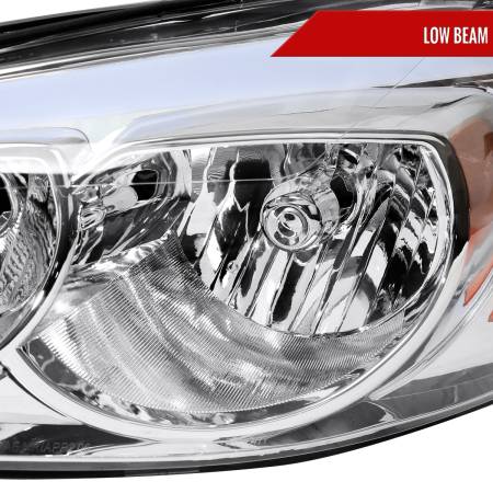 Spec'D Tuning Products - Spec-D 2006-2013 Chevrolet Impala/2006-2007 Monte Carlo/2014-2016 Impala Limited Factory Style Headlights w/ LED Strip (Chrome Housing/Clear Lens)
