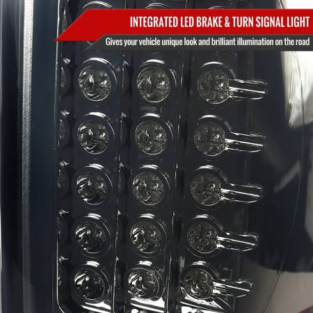 Spec'D Tuning Products - Spec-D 2007-2009 Dodge RAM LED Tail Lights (Chrome Housing/Smoke Lens)