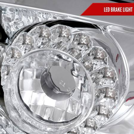 Spec'D Tuning Products - Spec-D 2006-2011 Mitsubishi Eclipse LED Tail Lights (Chrome Housing/Clear Lens)