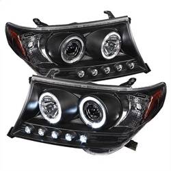 Spyder Auto - Spyder Toyota Land Cruiser 08-11 Projector Headlights LED Halo LED Black PRO-YD-TLAND08-HL-BK