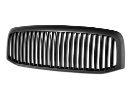 I3 Enterprise - I3 2006-2008 Dodge Ram 1500 / 2500 / 3500 - Vertical Style Front Grille - Matte Black