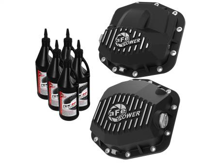 aFe Power (Advanced FLOW Engineering) - aFe Pro Series Front and Rear Diff Cover Kit w/ Oil 2018+ Jeep Wrangler (JL) V6 3.6L (Dana M220)