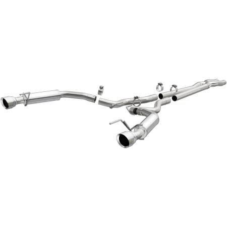 MagnaFlow Exhaust Products - MagnaFlow Cat Back, SS, 2.5in, Competition, Dual Split Polished 4.5in Tips 2015 Ford Mustang V6 3.7L