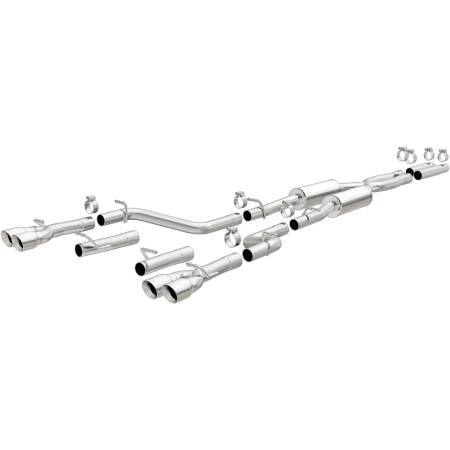MagnaFlow Exhaust Products - MagnaFlow Cat-Back, SS, 2.5in, Quad Split Rear 3.5in Tip 2015 Dodge Challenger 3.6L V6