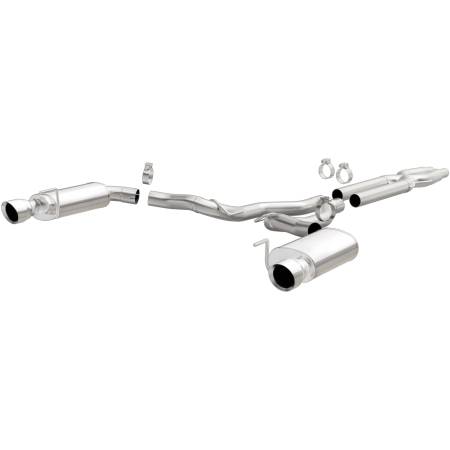 MagnaFlow Exhaust Products - MagnaFlow Cat Back, SS, 3in, Street, Dual Split Polished 4.5in Tips 2015 Ford Mustang GT V8 5.0L