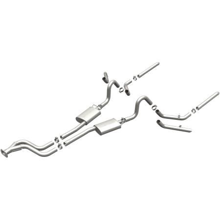 MagnaFlow Exhaust Products - MagnaFlow SYS Cat-Back 84-87 Buick Regal V6 3.8L Turbocharged SS 2.5in Street Series Dual Split Rear Exit