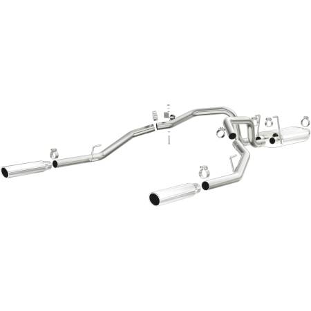 MagnaFlow Exhaust Products - MagnaFlow 09-13 Dodge Ram 1500 V6 3.6L Dual Spilt Rear Exit Polished Stainless C/B Perf Exhaust