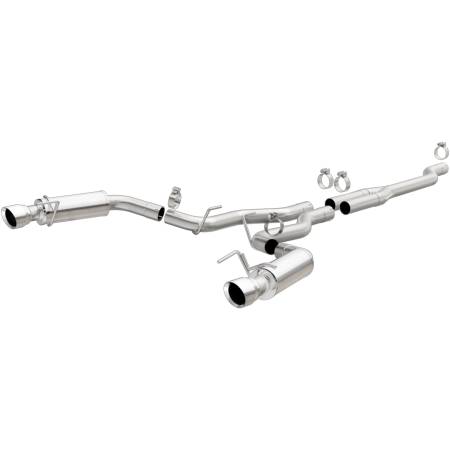MagnaFlow Exhaust Products - MagnaFlow Cat Back, SS, 2.5in, Competition, Dual Split Polish 4.5in Tips 2015 Ford Mustang Ecoboost