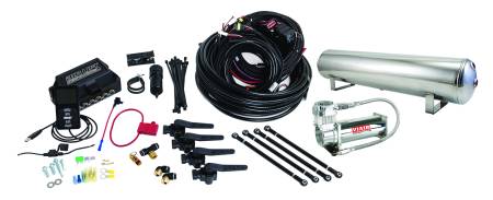 Air Lift Performance - Air Lift Performance 3H (3/8 Air Line 4 Gal 5-Port Polished Aluminum Tank VIAIR 444C Comp) 27797