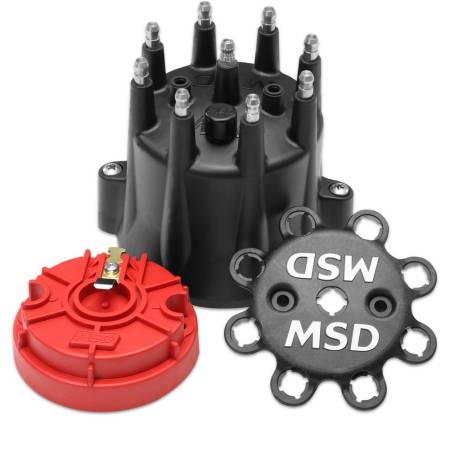 MSD Ignition - MSD Black, V8, Hei Terminal Cap & Rotor Kit