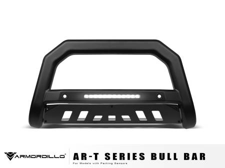 Armordillo - Armordillo 2020-2022 Chevy Silverado/GMC Sierra 2500/3500 AR-T Bull Bar w/Parking Sensor - Matte Black