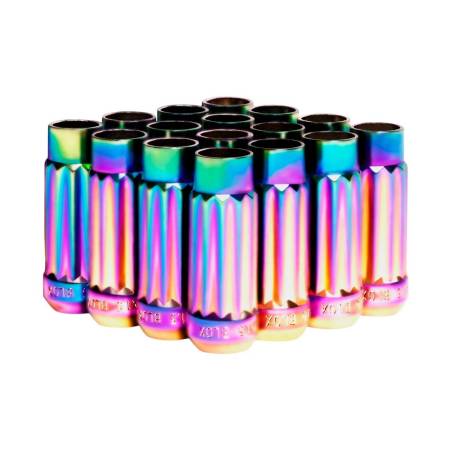 BLOX Racing - BLOX Racing 12-Sided P17 Tuner Lug Nuts 12x1.25 - NEO Chrome Steel - Set of 16