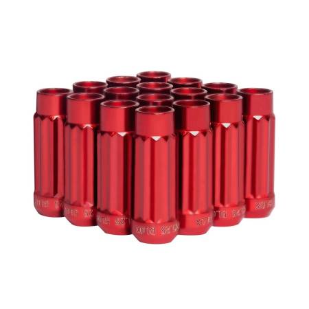 BLOX Racing - BLOX Racing 12-Sided P17 Tuner Lug Nuts 12x1.25 - Red Steel - Set of 16