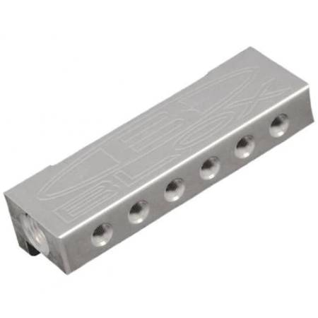 BLOX Racing - BLOX Racing Billet 6-Port Vacuum Manifold Kit - Silver