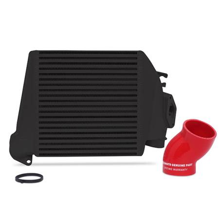 Mishimoto - Mishimoto 08-14 Subaru WRX Top-Mount Intercooler Kit - Powder Coated Black & Red Hoses