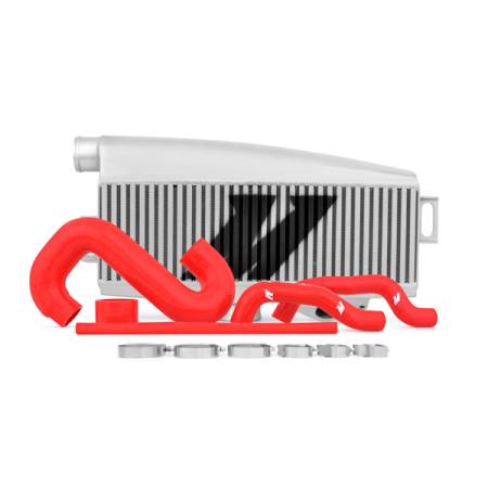 Mishimoto - Mishimoto Subaru 02-07 WRX/04-07 STi Top-Mount Intercooler Kit - Powder Coated Silver & Red Hoses