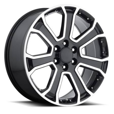 Factory Reproductions Wheels - FR 49 - GMC Yukon Denali Replica Wheel 22x9 6x5.5 ET31 78.1CB Black Machine Face