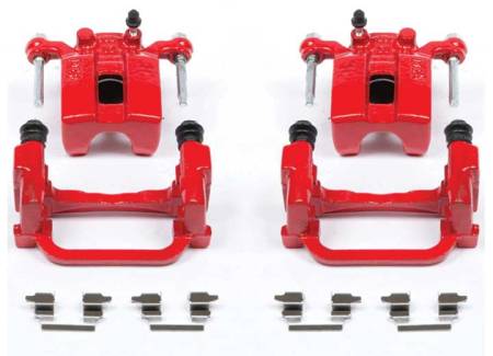 Power Stop - PowerStop 05-08 Infiniti G35 Rear Red Calipers w/Brackets - Pair