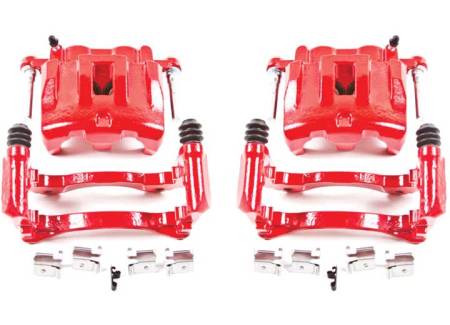 Power Stop - PowerStop 99-04 Jeep Grand Cherokee Front Red Calipers w/Brackets - Pair