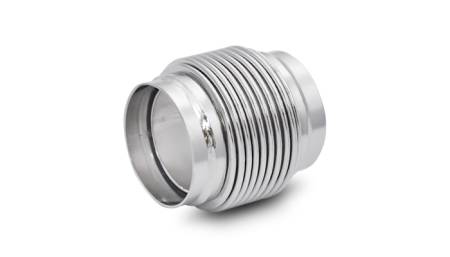 Vibrant Performance - Vibrant Performance SS Bellow Assembly w/ Solid Liner 2.25in inlet/outlet ID x 3in overall L Electro Polished