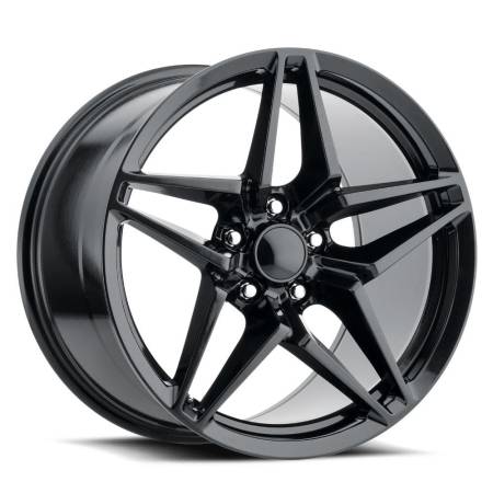 Factory Reproductions Wheels - FR 29 - C7 ZR1 Corvette Replica Wheel 20x12 5x4.75 ET59 70.3CB Carbon Black