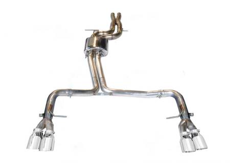 AWE Tuning - AWE Audi B8.5 S4 3.0T Track Edition Exhaust - Chrome Silver Tips (102mm)