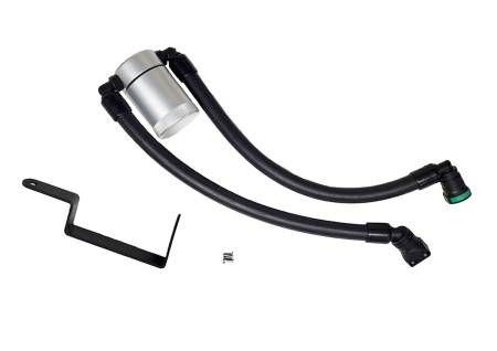 J&L Oil Separator Co - J&L 13-19 Ford Explorer Sport EcoBoost V6 Passenger Side Oil Separator 3.0 - Clear Anodized