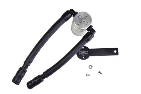 J&L Oil Separator Co - J&L 13-19 Ford Fusion 1.5L EcoBoost Oil Separator 3.0 Passenger Side - Clear Anodized