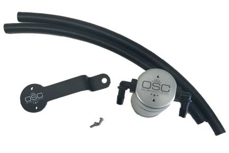 J&L Oil Separator Co - J&L 13-18 Ford Fusion 2.0L EcoBoost Passenger Side Oil Separator 3.0 - Clear Anodized