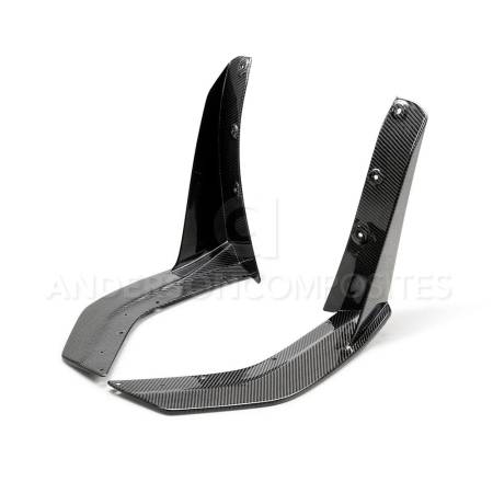 Anderson Composites - Anderson Composites 2020 Ford Mustang/Shelby GT500 Carbon Fiber Front Splitter Wickers