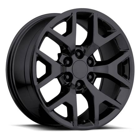 Factory Reproductions Wheels - FR 44 - GMC Sierra Replica Wheel 22x9 6x5.5 ET31 78.1CB Gloss Black