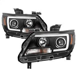Spyder Auto - Spyder 15-17 Chevy Colorado Projector Headlights - Light Bar LED - Black (PRO-YD-CCO15-LBDRL-BK)