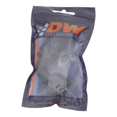 DeatschWerks - DeatschWerks 10AN Female Swivel 90-Degree Hose End PTFE (Incl Olive Insert) - Anodized Matte Black