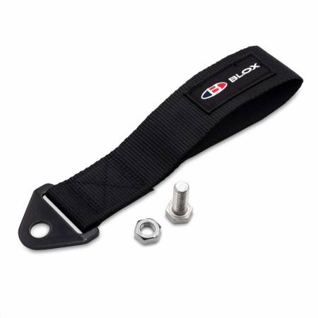 BLOX Racing - BLOX Racing Universal Tow Strap With BLOX Logo - Black