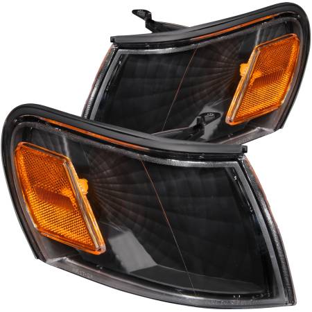 ANZO Headlights, Tail Lights and More  - ANZO Corner Lights 1993-1997 Toyota Corolla Euro Corner Lights Black w/ Amber Reflector