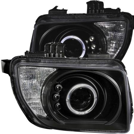ANZO Headlights, Tail Lights and More  - ANZO 2003-2006 Honda Element Projector Headlights w/ Halo Black
