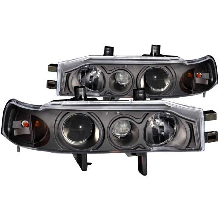 ANZO Headlights, Tail Lights and More  - ANZO 1990-1993 Honda Accord Projector Headlights w/ Halo Black 1pc