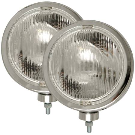 ANZO Headlights, Tail Lights and More  - ANZO Off Road Halogen Light Universal H3 8in Round Slimline Off Road Light Chrome