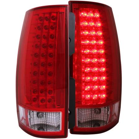 ANZO Headlights, Tail Lights and More  - ANZO 2007-2014 Chevrolet Suburban LED Taillights Red/Clear