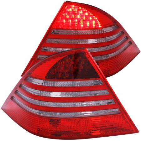 ANZO Headlights, Tail Lights and More  - ANZO 2000-2005 Mercedes Benz S Class W220 LED Taillights Red/Smoke