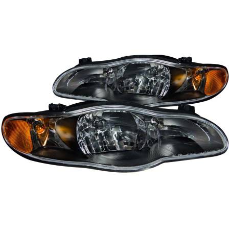 ANZO Headlights, Tail Lights and More  - ANZO 2000-2005 Chevrolet Monte Carlo Crystal Headlights Black