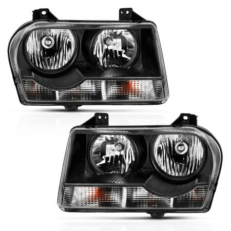 ANZO Headlights, Tail Lights and More  - ANZO 2005-2010 Chrysler 300 Crystal Headlight Black