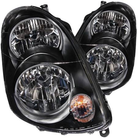 ANZO Headlights, Tail Lights and More  - ANZO 2003-2004 Infiniti G35 Crystal Headlights Black